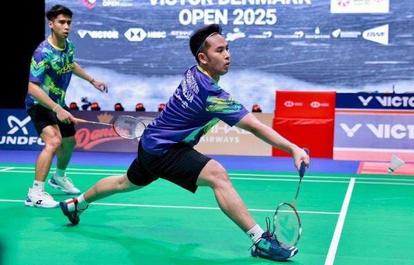 Hasil 16 Besar Denmark Open 2025: Kena Comeback, Sabar/Reza Gugur