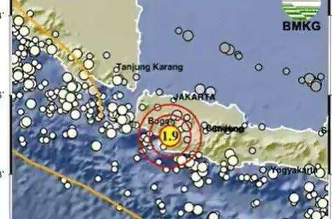 Pusat Gempa Hari Ini Magnitudo 1,9 Guncang Sukabumi