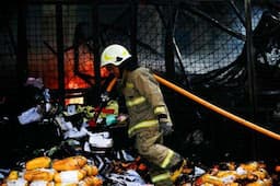 28 Ton Barang Dagangan Hangus Terbakar, Pedagang Pasar Induk Kramat Jati Rugi Rp100 Juta