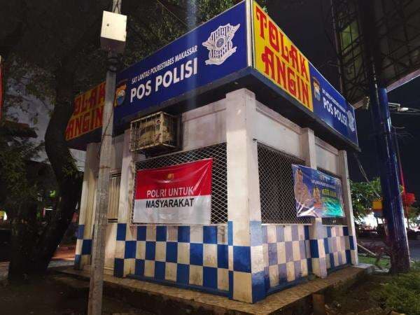 Pos Satlantas Polrestabes Makassar Jadi Sasaran Teror Pelemparan Molotov