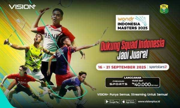 Jadwal dan Link Live Streaming Indonesia Masters 2025 di Vision+, Klik di Sini!