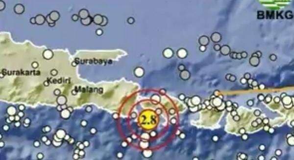 Info BMKG Gempa Terkini M 2,8 Guncang Jembrana Bali
