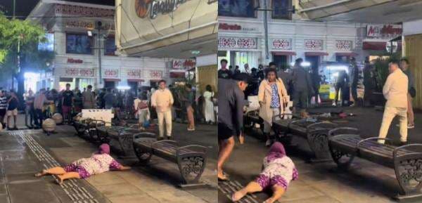 Viral, Pedagang Sate Guling-gulingan di Trotoar Malioboro Saat Kena Razia Satpol PP