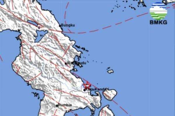 Gempa Hari Ini Magitudo 3,2 Guncang Kendari, Getaran Dirasakan Cukup Kuat