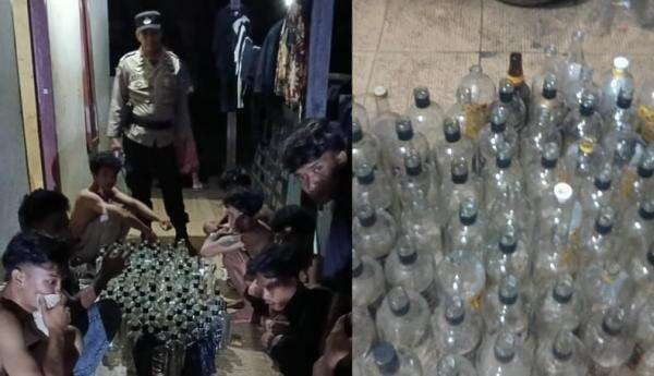 Polisi Gerebek Pesta Miras di Jalan Matahari Pangkep, 22 Orang Diamankan