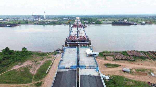 Tol Palembang-Betung Dibangun Melintasi Sungai Musi, Progresnya Capai 85,74 Persen