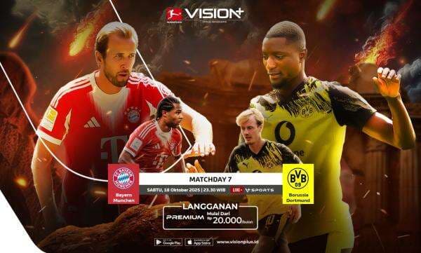 Jadwal dan Link Live Streaming Bundesliga 2025-2026: Bayern Munich vs Borussia Dortmund, Klik di Sini!
