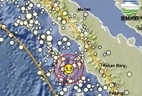 Gempa Hari Ini M 3,5 Guncang Nias Selatan, Berpusat di Darat