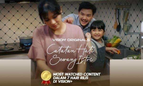 Series Catatan Hati Seorang Istri Jadi Most Watch Content di VISION+