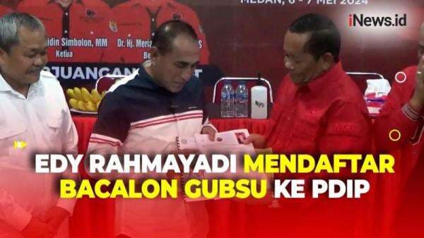 Resmi, Edy Rahmayadi Mendaftar Bacalon Gubsu ke PDIP Sumut