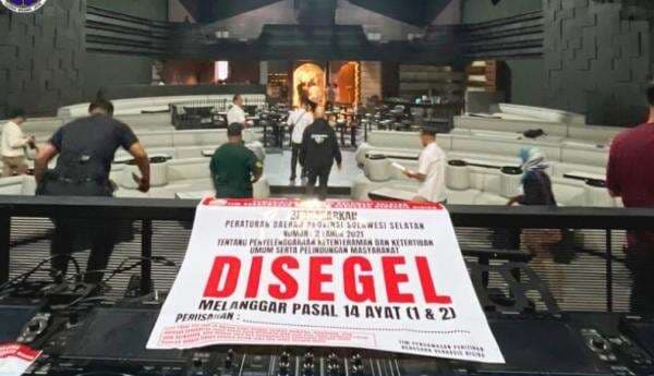 Wow! 7 Tempat Hiburan Malam di Makassar Disegel Satpol PP Sulsel, Diduga Tak Berizin