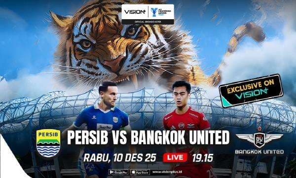 Live Malam Hari! Ini Jadwal Persib Bandung vs Bangkok United di AFC Champions League 2 2025-2026 di Vision+