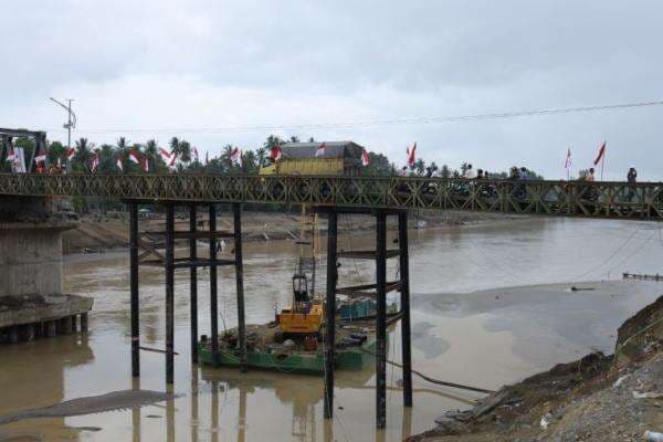 Jembatan Darurat Krueng Tingkem di Bireuen Aceh Resmi Dibuka Pascabanjir