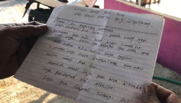 Begini Isi Surat Pencuri di Mojokerto usai Gasak Uang demi Bayar Sekolah Anak