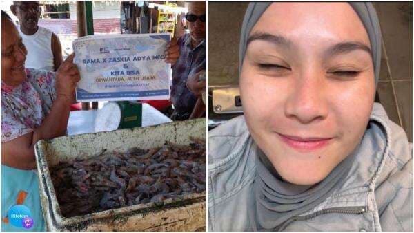 Zaskia Adya Mecca Terbang Langsung ke Pidie Aceh Bantu Korban Banjir