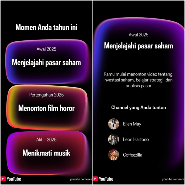 Cara Lihat YouTube Recap 2025 di Akun Sendiri, Bisa Posting di Medsos Lainnya