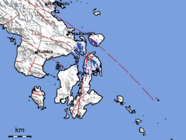 Gempa M3,9 Guncang Buton Utara, Kedalaman 5 Km