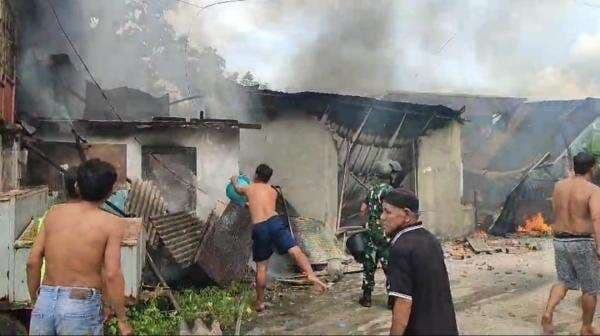 Rumah Terbakar di Sungai Nangka Balikpapan, Ibu dan Anak Alami Luka Bakar