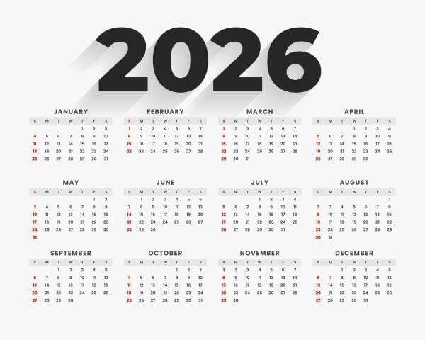 Kalender 2026: Hari Libur Nasional, Cuti Bersama dan Long Weekend