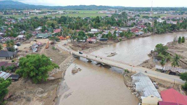 Jalan Nasional Banda Aceh-Medan Kembali Tersambung Usai Terputus Imbas Banjir Bandang