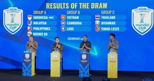Drawing ASEAN U-23 Championship Mandiri Cup 2025, Erick Thohir Sebut Kangen Jumpa Malaysia