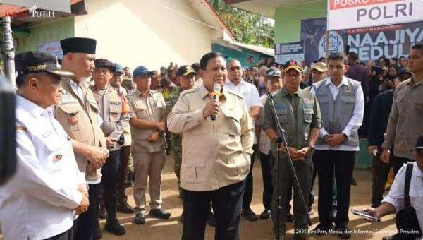 Prabowo Janji Bangun Hunian Tetap Berkualitas Bagi Korban Bencana di Sumbar, Luas 70 Meter Persegi