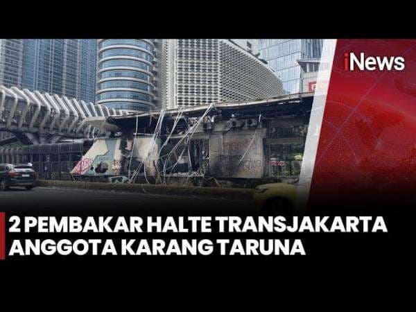 2 Anggota Karang Taruna Jadi Pelaku Pembakar Halte Transjakarta