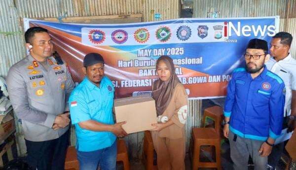KSPSI Bersama Polres Gowa Gelar Baksos: Ubah Paradikma Unras di Hari Buruh