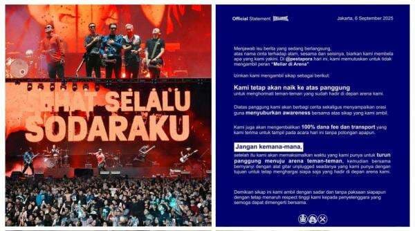 Batal Manggung, Rebellion Rose Kembalikan 100 Persen Uang Bayaran dari Pestapora