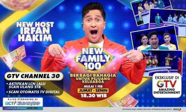 Kejutan Baru New Family 100! Hadiahnya Makin Berlimpah Bareng Host Baru Irfan Hakim