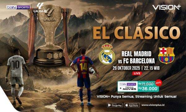 Jadwal dan Link Live Streaming El Clasico Real Madrid vs Barcelona di Liga Spanyol 2025-2026, Klik di Sini!