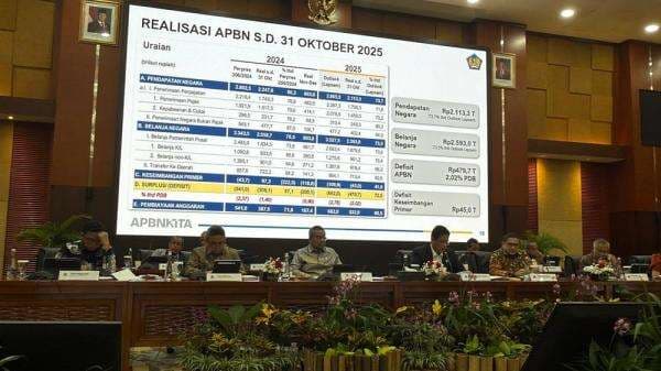 APBN RI Tekor Rp479,7 Triliun per Oktober 2025