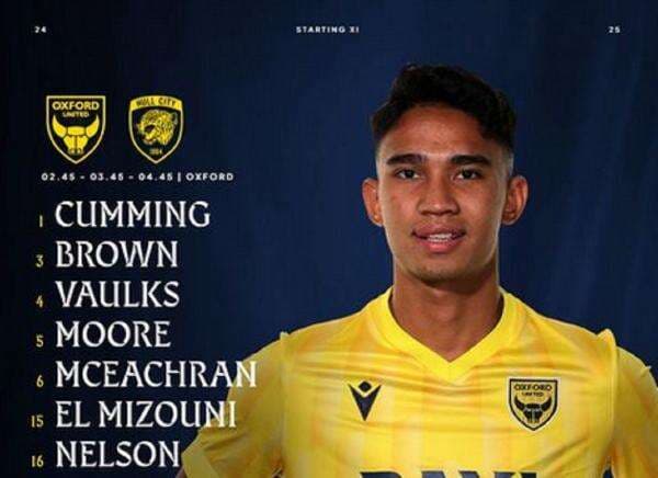 Cetak Sejarah! Marselino Ferdinan Pertama Kali Masuk Daftar Susunan Pemain Oxford United Cetak Sejarah! Marselino Ferdinan Pertama Kali Masuk Daftar Susunan Pemain Oxford United