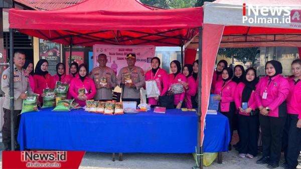 Kapolres Polman dan Bhayangkari Gelar Bazar Murah, Warga Serbu Sembako di Tinambung