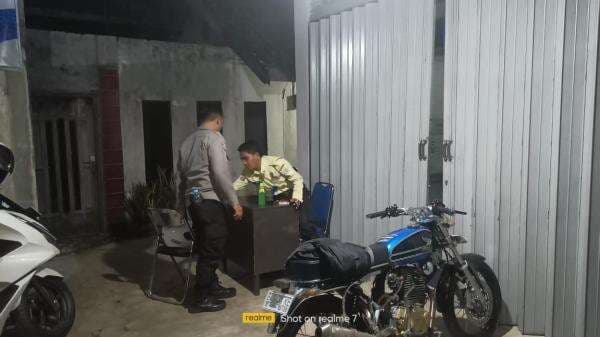 SPKT Polsek Sabangau Giatkan Patroli Malam, Sambangi Obyek Vital di Kalampangan