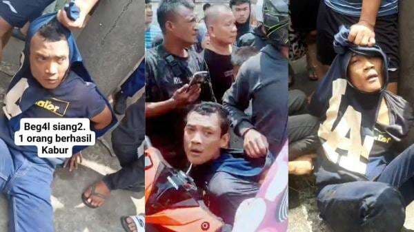 Viral! Pelaku Diduga Begal Diikat Warga pada Tiang Listrik Usai Gagal Kabur
