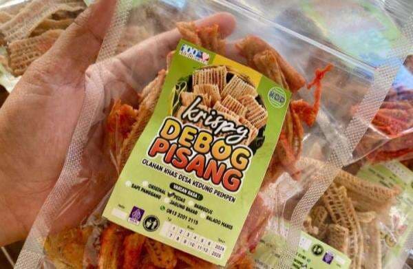 Unik! Warga Kanor Bojonegoro ini Kembangkan Kripik Gedebok Pisang, Dijual Online Banyak Diminati