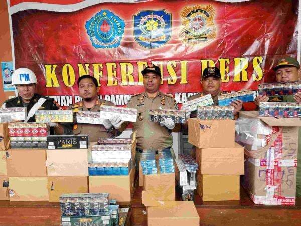 Razia Toko Kelontong, Satpol PP Brebes Amankan 40 Ribu Batang Rokok Ilegal di Larangan