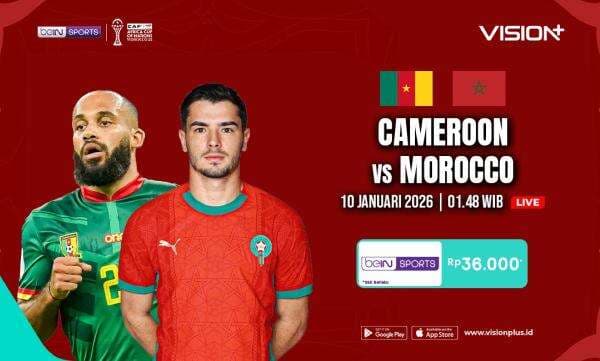 Jadwal dan Link Live Streaming Timnas Kamerun vs Maroko di Perempatfinal Piala Afrika 2025 di Vision+