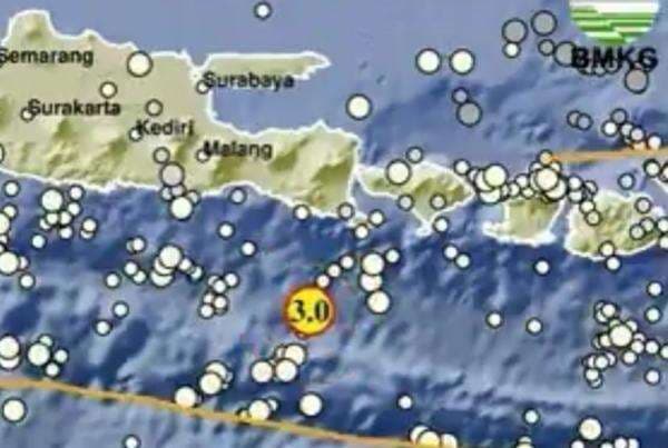 Gempa Terkini M 3,0 Guncang Jembrana Bali, Pusat Getaran di Laut Gempa Terkini M 3,0 Guncang Jembrana Bali, Pusat Getaran di Laut