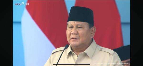 Suara Prabowo Bergetar saat Ucapkan Terima Kasih kepada Istri Prajurit TNI