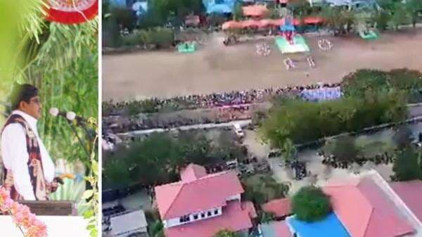 Pesona Adat Nusantara dan Pembentangan Bendera 340 Meter Semarakkan Upacara HUT RI ke-80 di Waingapu