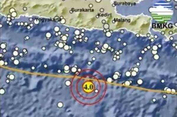 Gempa Hari Ini Magnitudo 4,0 Guncang Pacitan Jatim
