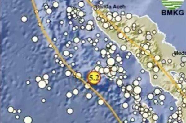 Gempa Terkini Magnitudo 5,2 Guncang Sinabang Aceh, Tak Berpotensi Tsunami