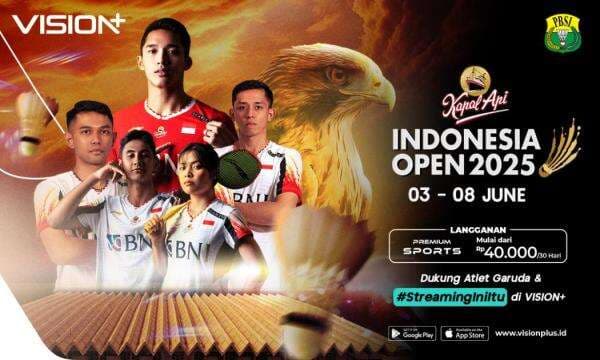 Link Streaming Indonesia Open 2025 Mulai Hari Ini, Cek Jadwalnya