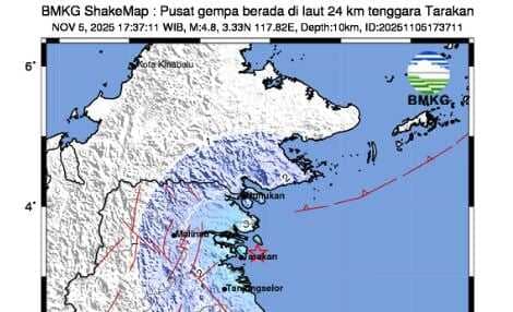 Gempa M 4,8 di Tarakan Rusak Sejumlah Bangunan, Pasien RS Yusuf Diungsikan