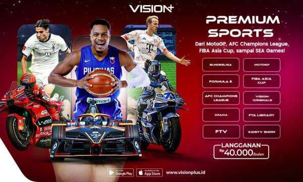 Nonton Olahraga Kelas Dunia Hanya Rp40.000 dengan Langganan VISION+ Premium Sports