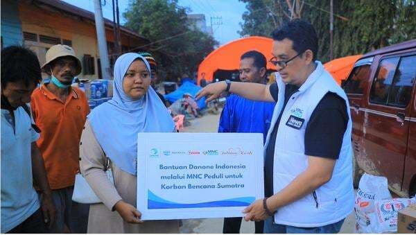 MNC Peduli Bersama iNews Media Group dan Danone Salurkan 7 Ton Bantuan ke Warga Kuala Simpang