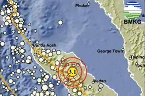Gempa Hari Ini Magnitudo 3,1 Guncang Gayo Lues Aceh