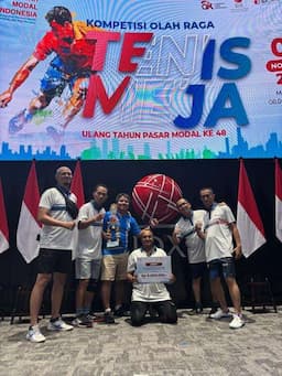 IDX Channel Juara 2 Turnamen Tenis Meja HUT Ke-48 Pasar Modal